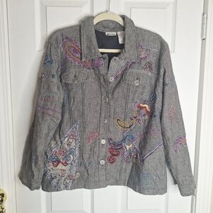 Vintage Units Clothing vintage Embroidered Jacket Womens Size Large